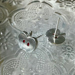 Load image into Gallery viewer, S925 Silver Apple Stud Earrings Women N6A161