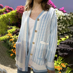Load image into Gallery viewer, Houndstooth V-Neck Cardigan Women Multiple Colors N5A535