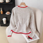 Load image into Gallery viewer, Gray Color Block Cardigan Women Casual Elegant Knit N5A805