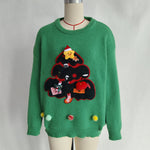 Load image into Gallery viewer, Christmas Tree Color Block Sweater Women N5A639