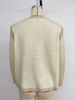 Load image into Gallery viewer, Color-Block V-Neck Sleeveless Knit Vest Women N6H305