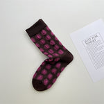 Load image into Gallery viewer, Embossed Geometric Cable Knit Mid Calf Socks M5A017