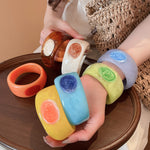 Load image into Gallery viewer, Boho Resin Ombré Stacking Bangle Set 3 Rings N6H085