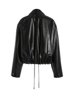 Load image into Gallery viewer, PU Leather Short Zip Jacket Women Stand Collar N6G176