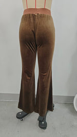 Load image into Gallery viewer, Velvet Flare Pants Office Wide Leg Corduroy Drape N5A819
