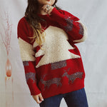 Load image into Gallery viewer, Christmas Tree Glitter Jacquard Sweater Women N5A660