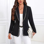 Load image into Gallery viewer, Chanel Inspired Blazer Women Black N5A485