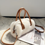 Load image into Gallery viewer, Box Tote Bag Women Retro Niche Design Faux Mink Fur S5P749
