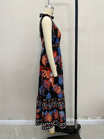 Load image into Gallery viewer, Womens Deep V-Neck Backless Vacation Maxi Dress N6A089