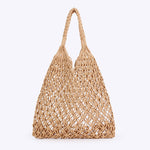 Load image into Gallery viewer, Crochet Shoulder Bag Cotton Rope Beach Tote N6F121