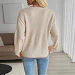Load image into Gallery viewer, Color Block Lobster Print Sweater Round Neck Pullover N5A804