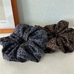 Load image into Gallery viewer, Double Layer Leopard Velvet Scrunchy Women S5P775