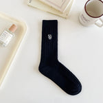 Load image into Gallery viewer, Cable Letter Crew Socks Women Cotton Stackable M5A305