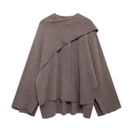 Load image into Gallery viewer, Asymmetrical Scarf Collar Short Coat Women N5A563