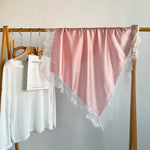 Load image into Gallery viewer, Satin Sun Protection Lace Trim Square Scarf Women N6H120