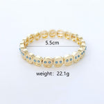 Load image into Gallery viewer, Enamel Drip Smiley Face Rhinestone Elastic Bracelet N6A212