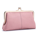 Load image into Gallery viewer, Genuine Leather Long Clutch with Snap Closure N6B198