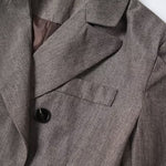 Load image into Gallery viewer, Grey Double Breasted Blazer Casual Versatile Style N5A781