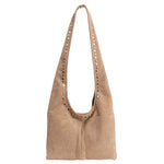 Load image into Gallery viewer, Women's Suede Rivet Dumpling Shoulder Bag N6J113