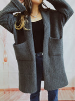 Load image into Gallery viewer, Oversized Long Cardigan Women Thick Knit N5A863