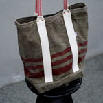 Load image into Gallery viewer, Grey Canvas Tote Bag Women Medium Shoulder Hand S5P801