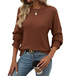 Load image into Gallery viewer, Relaxed Ribbed Long Sleeve T-Shirt Women N6A197