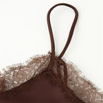 Load image into Gallery viewer, Lace Trim Satin Camisole Women Elegant Slip Top N5A718