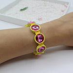 Load image into Gallery viewer, Enamel Prism Bead Bracelet Modular Elastic S5P207