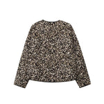 Load image into Gallery viewer, Animal Print Jacket Women Round Neck Long Sleeve N5A754
