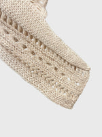 Load image into Gallery viewer, Beige Crochet Mesh Top Women Long Sleeve N5A816