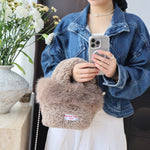 Load image into Gallery viewer, Faux Wool Tote Bag Women Plush Hand Carry S5P732