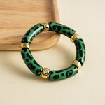 Load image into Gallery viewer, Womens Leopard Print Acrylic Beaded Bracelet N6K126