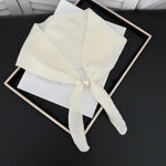 Load image into Gallery viewer, Womens Pearl Magnetic Clasp Knit Shoulder Scarf N6K269