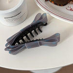 Load image into Gallery viewer, Polka Dot Bow Hair Clip Layered Banana Clip N6F060