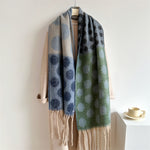Load image into Gallery viewer, Polka Dot Faux Wool Wrap M5A242