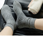Load image into Gallery viewer, Winter Thermal Wool Blend Crew Socks Striped Cuffed M5A303