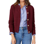 Load image into Gallery viewer, Solid Knit Cardigan Women Office Casual N6A206