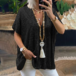 Load image into Gallery viewer, Womens Urban Sparkle V Neck Top Multi N25A058