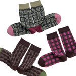 Load image into Gallery viewer, Embossed Geometric Cable Knit Mid Calf Socks M5A017
