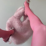 Load image into Gallery viewer, Sweet Punk Heart Bag Faux Fox Fur Crossbody Shoulder S5P773