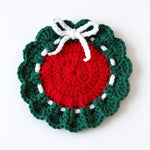 Load image into Gallery viewer, Christmas Hand Knitted Yarn Coaster and Trivet N6K288