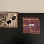 Load image into Gallery viewer, Vintage Floral Pure Cotton Small Square Scarf Women M5A340