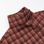 Load image into Gallery viewer, Red Checkered Stand Collar Jacket Women N5A674