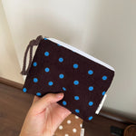 Load image into Gallery viewer, Vintage Polka Dot Corduroy Mini Coin Purse N6K106