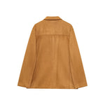 Load image into Gallery viewer, Suede Notch Jacket Mid Heavy Tan N5Z813
