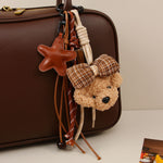 Load image into Gallery viewer, Plush Dog Rope Bag Charm Keychain Mixed Materials S5P941