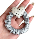 Load image into Gallery viewer, Polka Dot Heart Scrunchie Hair Tie High Elastic N6F067