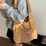 Load image into Gallery viewer, Lamb Wool Tote Bag Women Large Capacity Shoulder Bag S5P723
