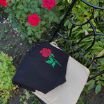 Load image into Gallery viewer, Rose Round Sweater Mid Weight Pink Black Gray N5Z843