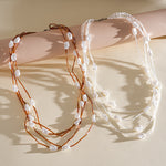Load image into Gallery viewer, Vintage Multi-Layer Pearl Glass Bead Choker Necklace N6H146